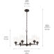 Winslow 6 Light Bronze Chandelier Ceiling Light, Large