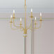 Lisbon 6 Light 26 inch Satin Brass Chandelier Ceiling Light