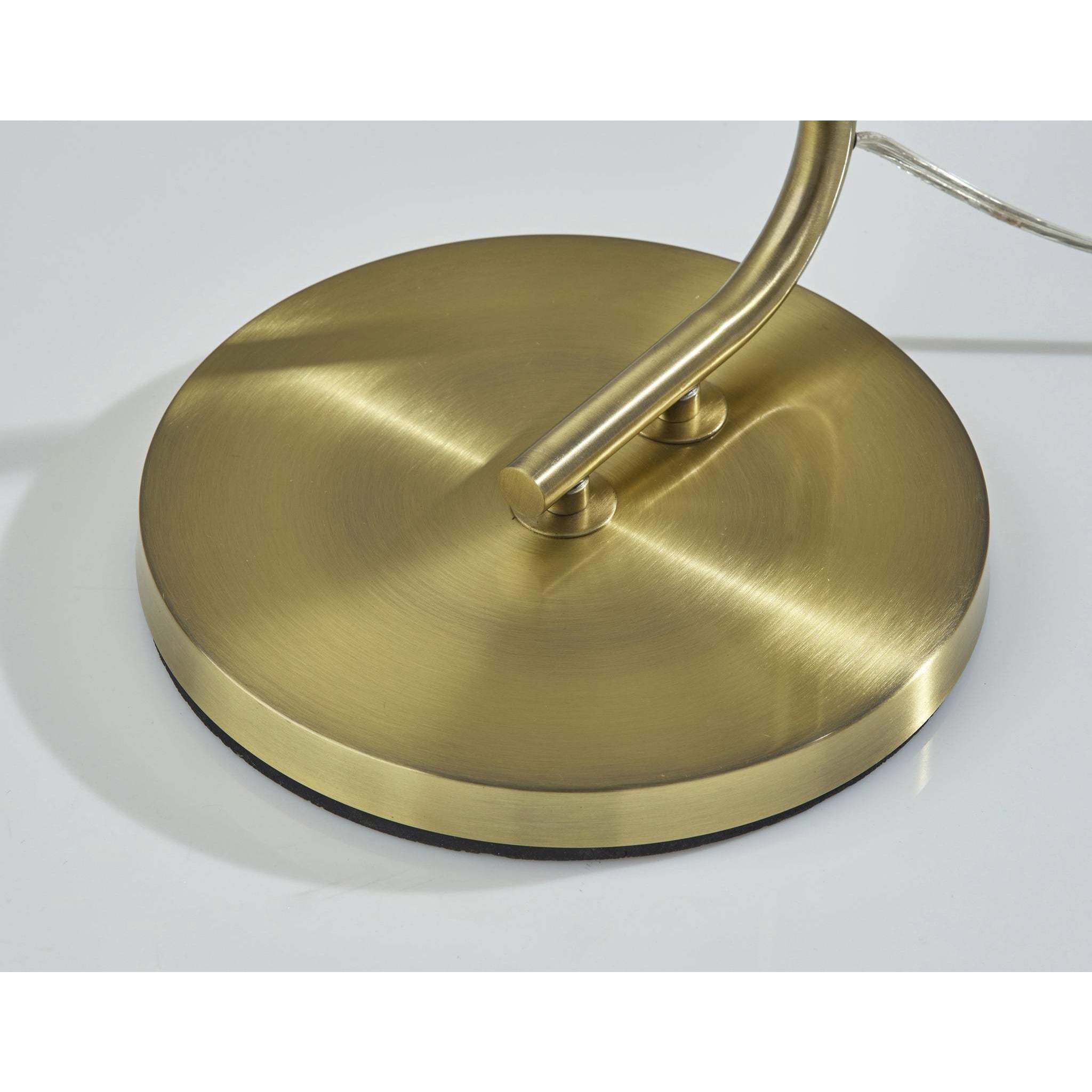 Atticus 59 inch 60.00 watt Antique Brass Floor Lamp Portable Light