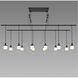 Suspenders LED 48 inch Satin Black Pendant Ceiling Light 