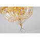 Canada 3 Light 10 inch Gold Flush Mount Ceiling Light, Gold Frame