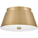 Tess 2 Light 10.5 inch Lacquered Brass Flush Mount Ceiling Light