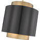 Harlech 1 Light 12.25 inch Bronze and Rubbed Brass Pendant Ceiling Light in Bronze and Brass