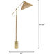Fitzgerald 61.25 inch 75 watt Brushed Brass Floor Lamp Portable Light, Inline