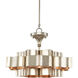 Grand Lotus 1 Light 20.25 inch Contemporary Silver Leaf Pendant Ceiling Light, Small