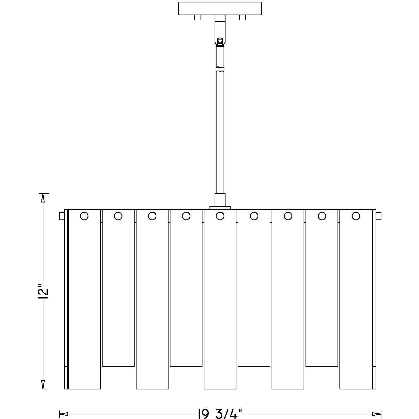 Viviana 8 Light 19.75 inch Rubbed Brass Chandelier Ceiling Light