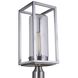 Neo 1 Light 17 inch Satin Aluminum Outdoor Post Light