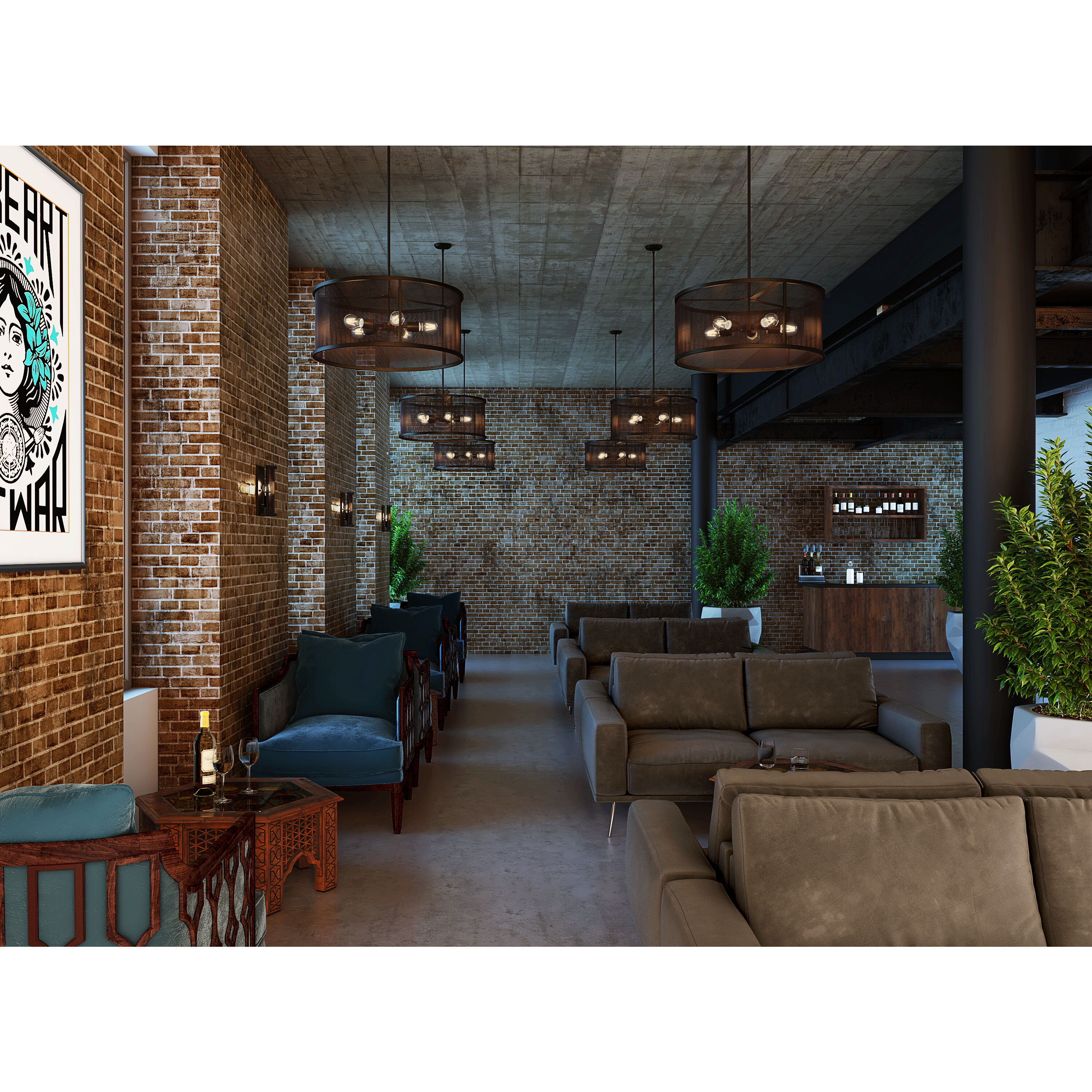 Austin 5 Light 24 inch Bronze Pendant Ceiling Light