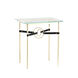 Equus 25.1 X 22 inch Modern Brass and Modern Brass Side Table in Leather Black