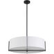 Preston 4 Light 26 inch Matte Black with White Linear Pendant Ceiling Light