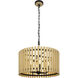 Suratto 6 Light 24 inch Matte Black and Honey Blonde Pendant Ceiling Light in Matte Black/Honey Blonde