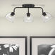 Roxie 3 Light 24.63 inch Matte Black Semi-Flush Mount Ceiling Light