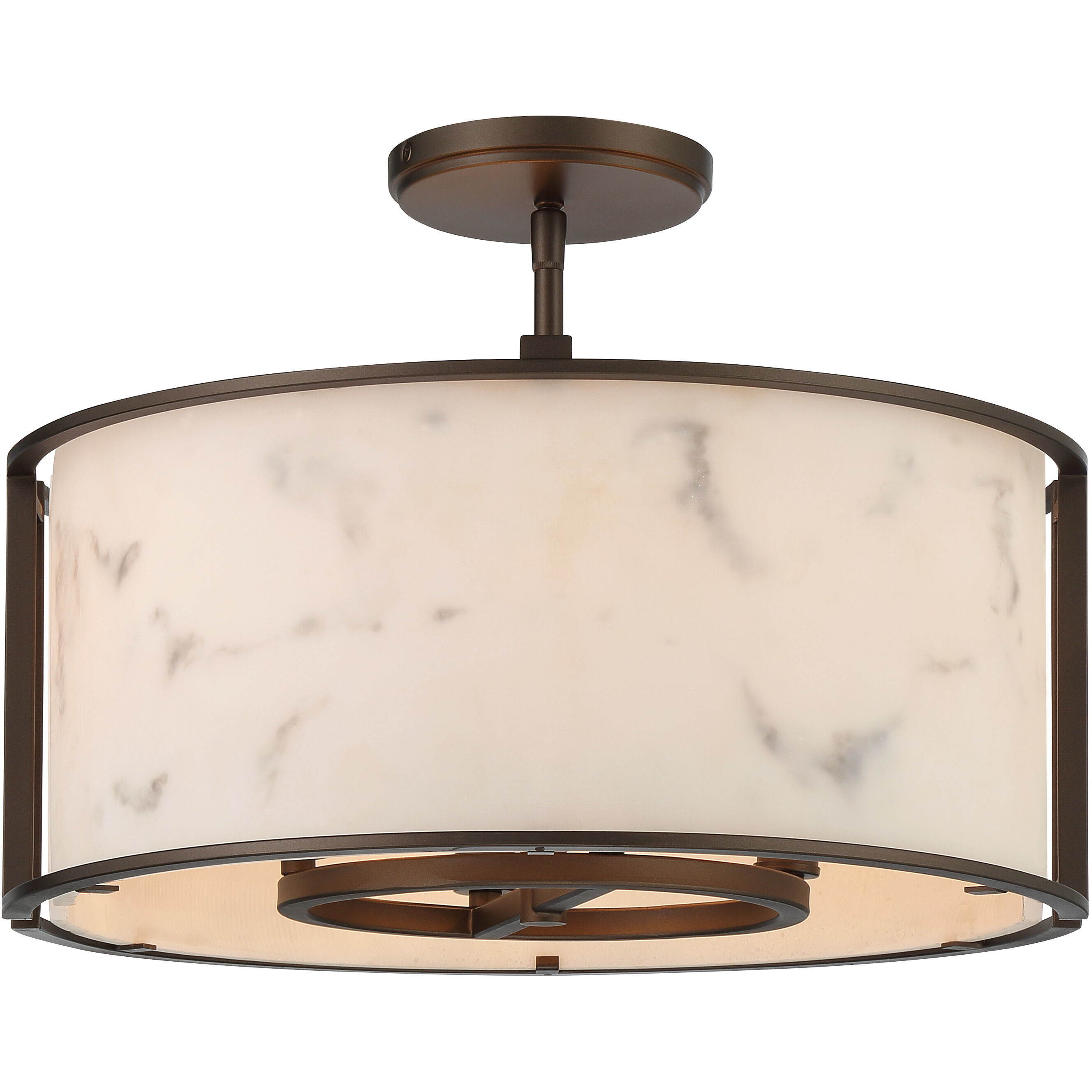 Buchanan 4 Light Hellenic Bronze Semi Flush Mount Ceiling Light