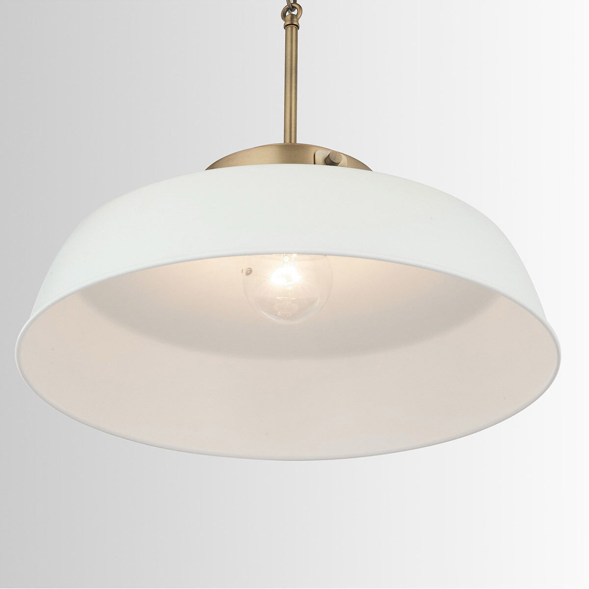 Oakwood 1 Light 18 inch Matte White Pendant Ceiling Light