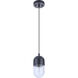 Pill 1 Light 4.25 inch Flat Black Mini Pendant Ceiling Light