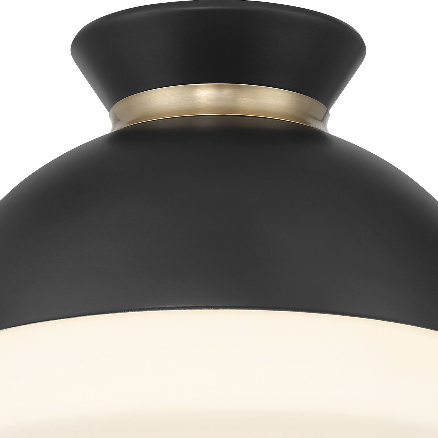 Gidget 1 Light 10.25 inch Matte Black and Vibrant Gold Flush Ceiling Light