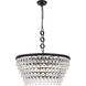 Nordic 6 Light 28 inch Black Chandelier Ceiling Light