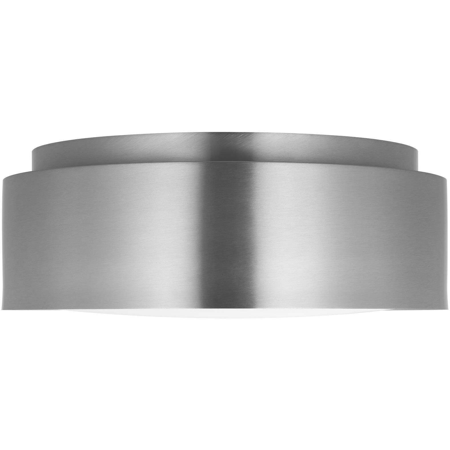 Drew & Jonathan Dartmore 2 Light 15 inch Brushed Nickel Flush Mount Ceiling Light, Medium