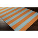 Frontier 96 X 30 inch Orange/Pale Blue Handmade Rug