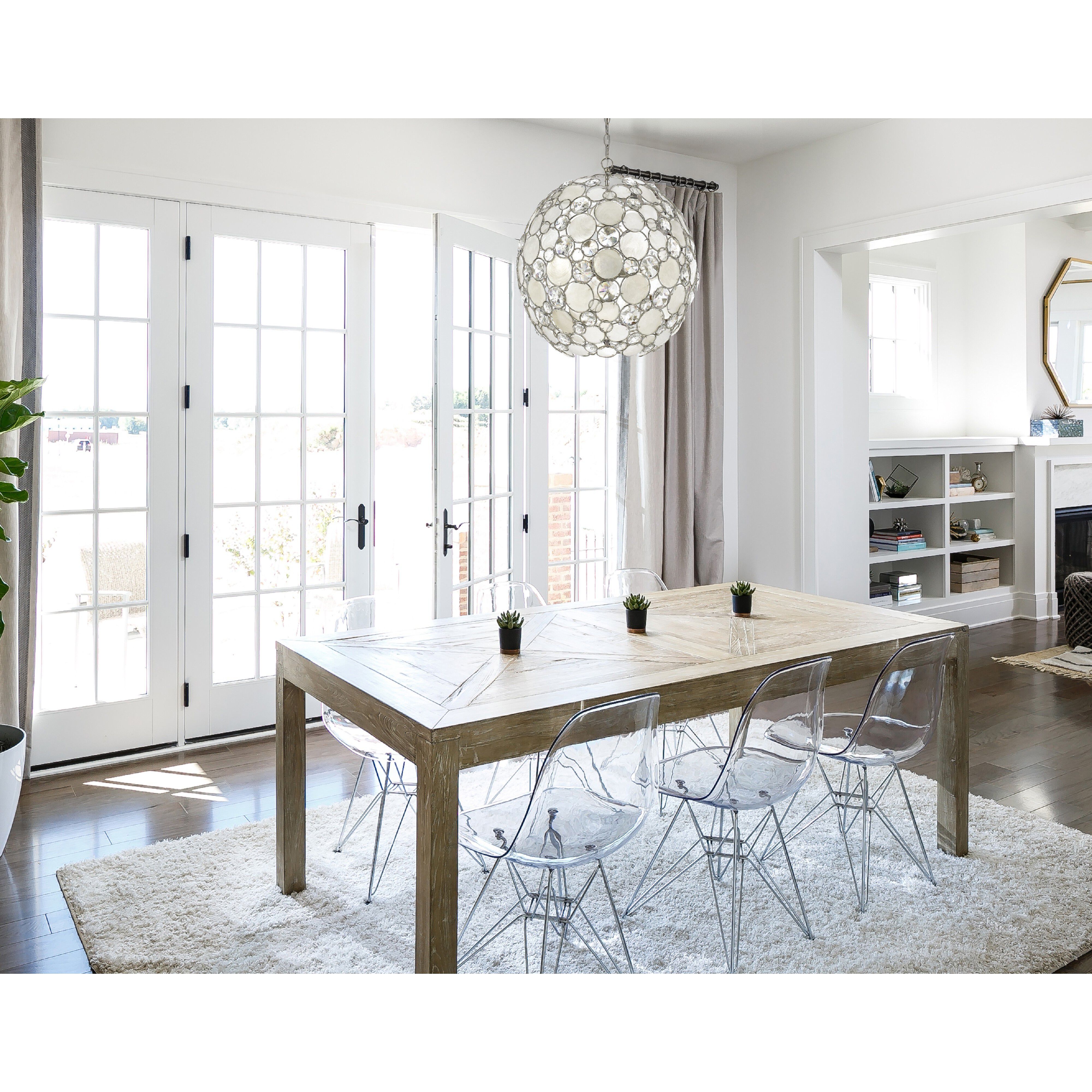 Palla 6 Light 22 inch Antique Silver Chandelier Ceiling Light