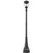 Davina 4 Light 107.25 inch Black Outdoor Post Mounted Fixture in G9