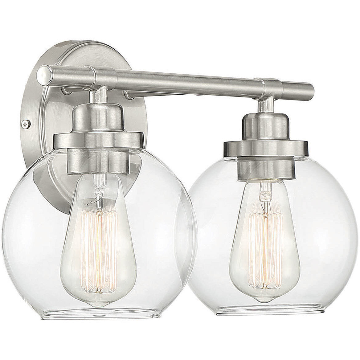 Carson 2 Light 14 inch Satin Nickel Bathroom Vanity Light Wall Light, Essentials