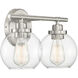 Carson 2 Light 14 inch Satin Nickel Bathroom Vanity Light Wall Light, Essentials