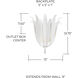 Eden 1 Light 13 inch Textured White Sconce Wall Light