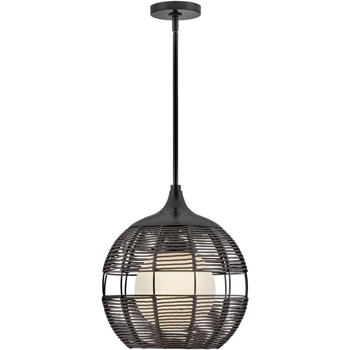 Maddox 1 Light 14 inch Black Outdoor Hanging, Open Air