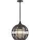 Maddox 1 Light 14 inch Black Outdoor Hanging, Open Air