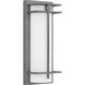 Syndall Outdoor Wall Lantern in Titanium, Medium