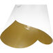 Salone 1 Light 10 inch Matte White Pendant Ceiling Light in Matte White Outer,  Gold Inner