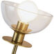Alora Mood Sylvia 2 Light 12 inch Brushed Gold Wall/Vanity Light Wall Light