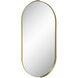 Aleah 40 X 20 inch Satin Brass Wall Mirror