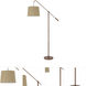 Fishing Rod 68 inch 100.00 watt Rust Adjustable Floor Lamp Portable Light