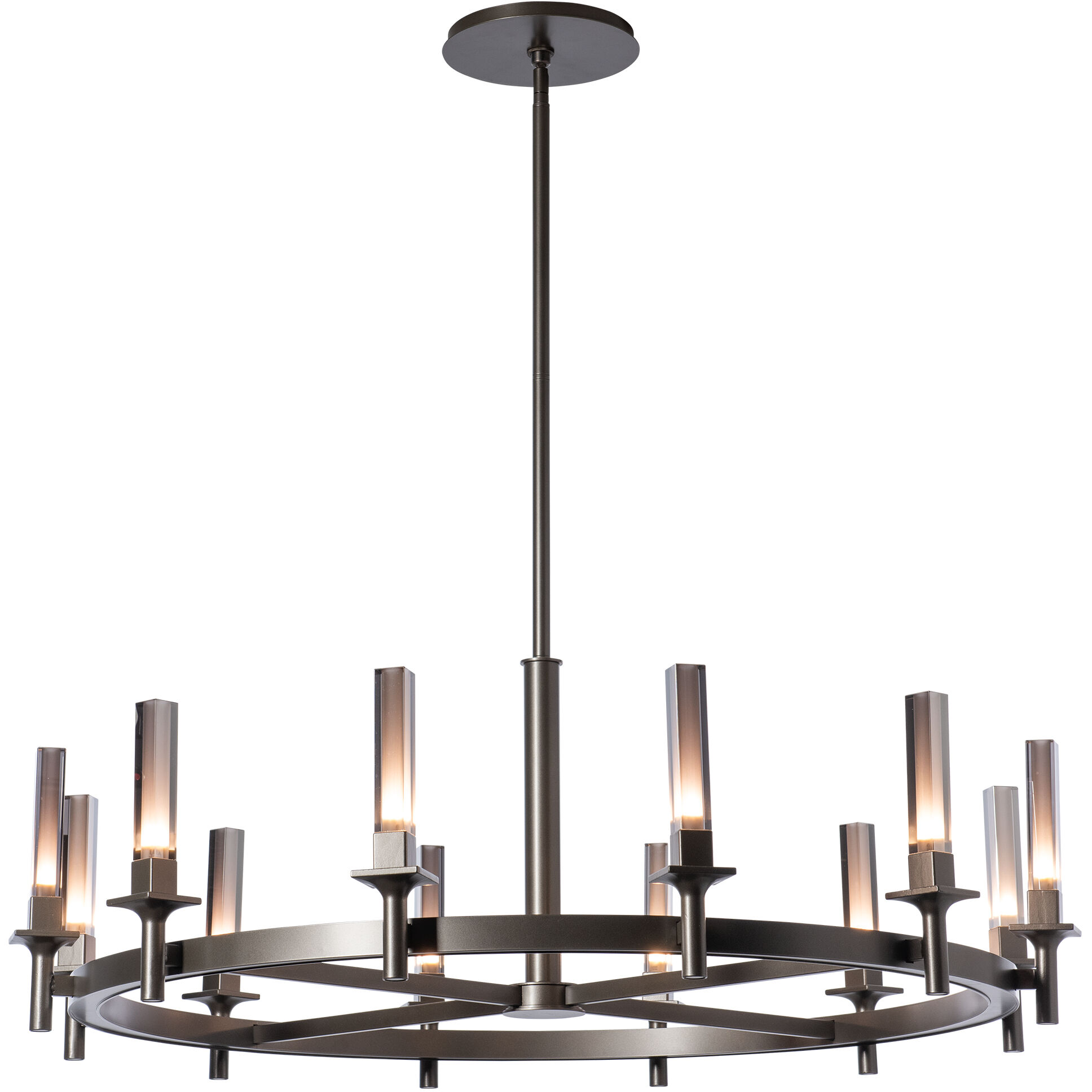 Windsor 12 Light 42.9 inch Dark Smoke Chandelier Ceiling Light in Mirrored Smoke