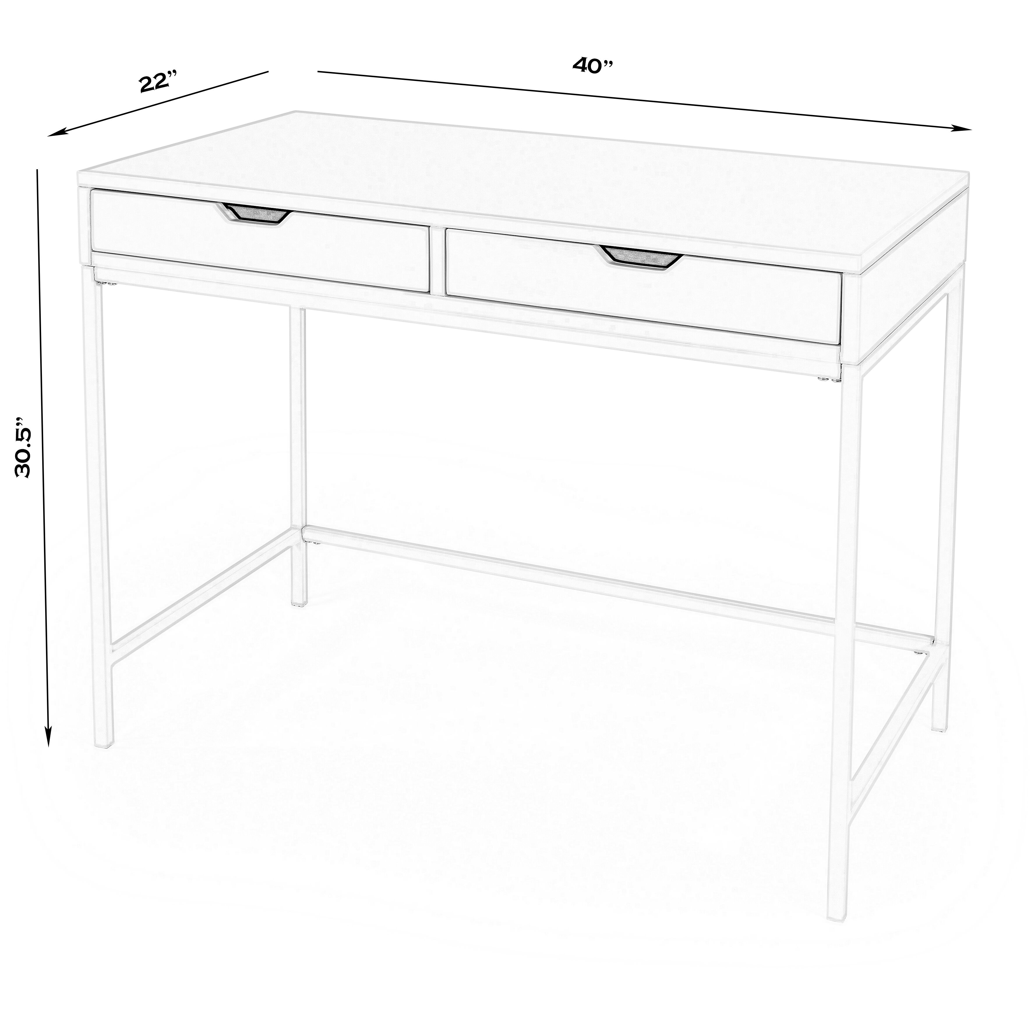 Belka  Desk with Drawers in Black
