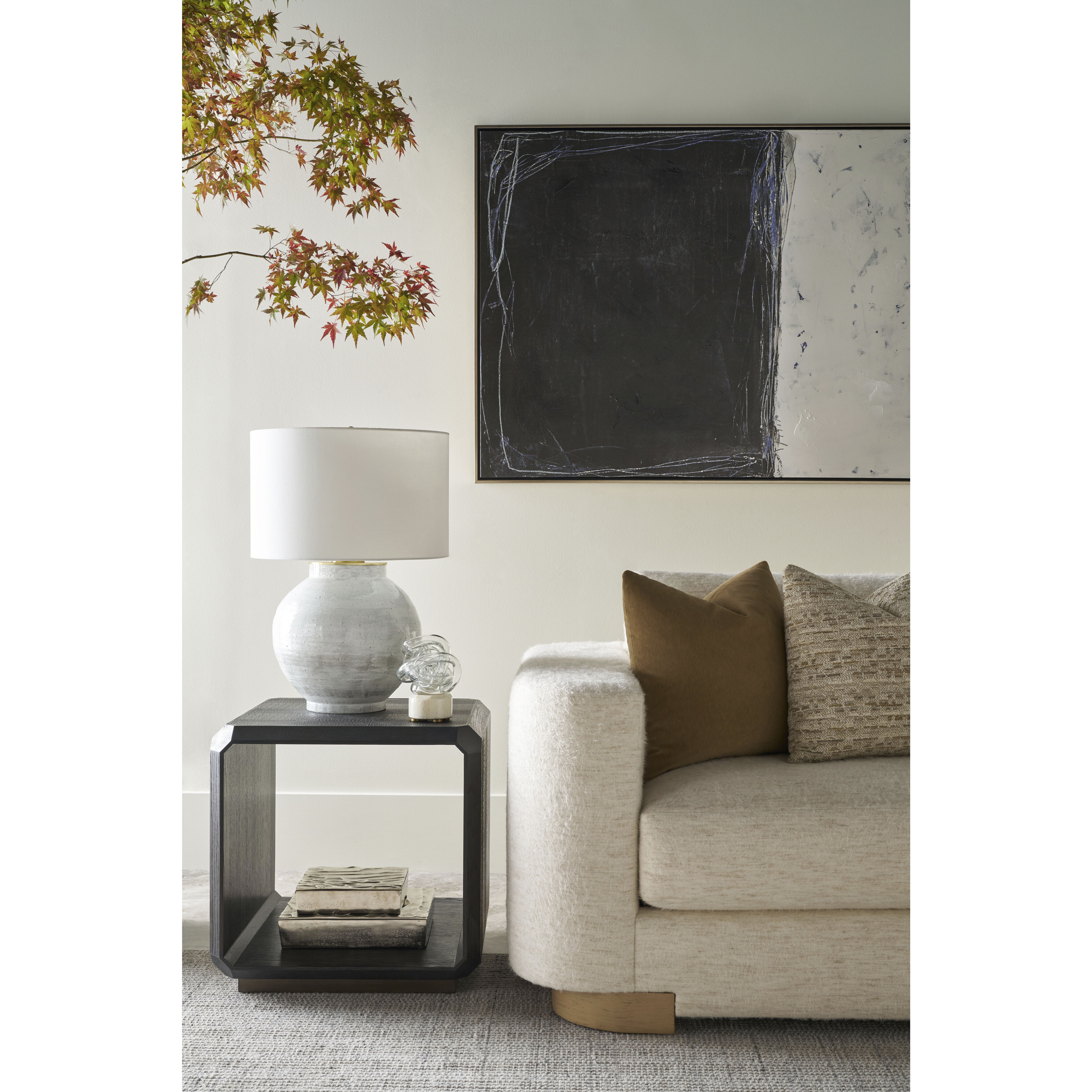 Spencer St. James 24 X 24 inch Onyx Side Table, Wooden