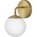 Julep LED 7.25 inch Lacquered Brass Bath Light Wall Light