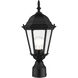 Hamilton 1 Light 18 inch Textured Black Outdoor Post Top Lantern