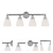 Classic 4 Light 30 inch Polished Chrome Vanity Sconce Wall Light
