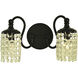 Eliana 2 Light 11 inch Matte Black Sconce Wall Light