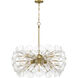 Winter 10 Light 30 inch Soft Brass Pendant Ceiling Light