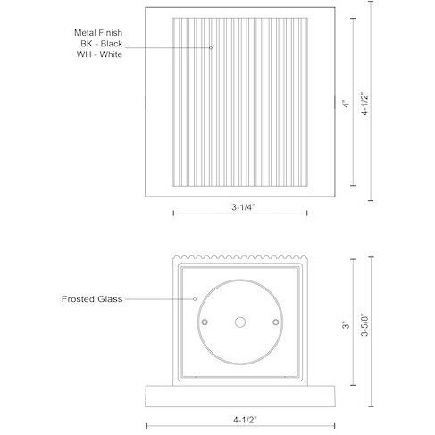 Mavis LED 4 inch White Exterior Wall Sconce