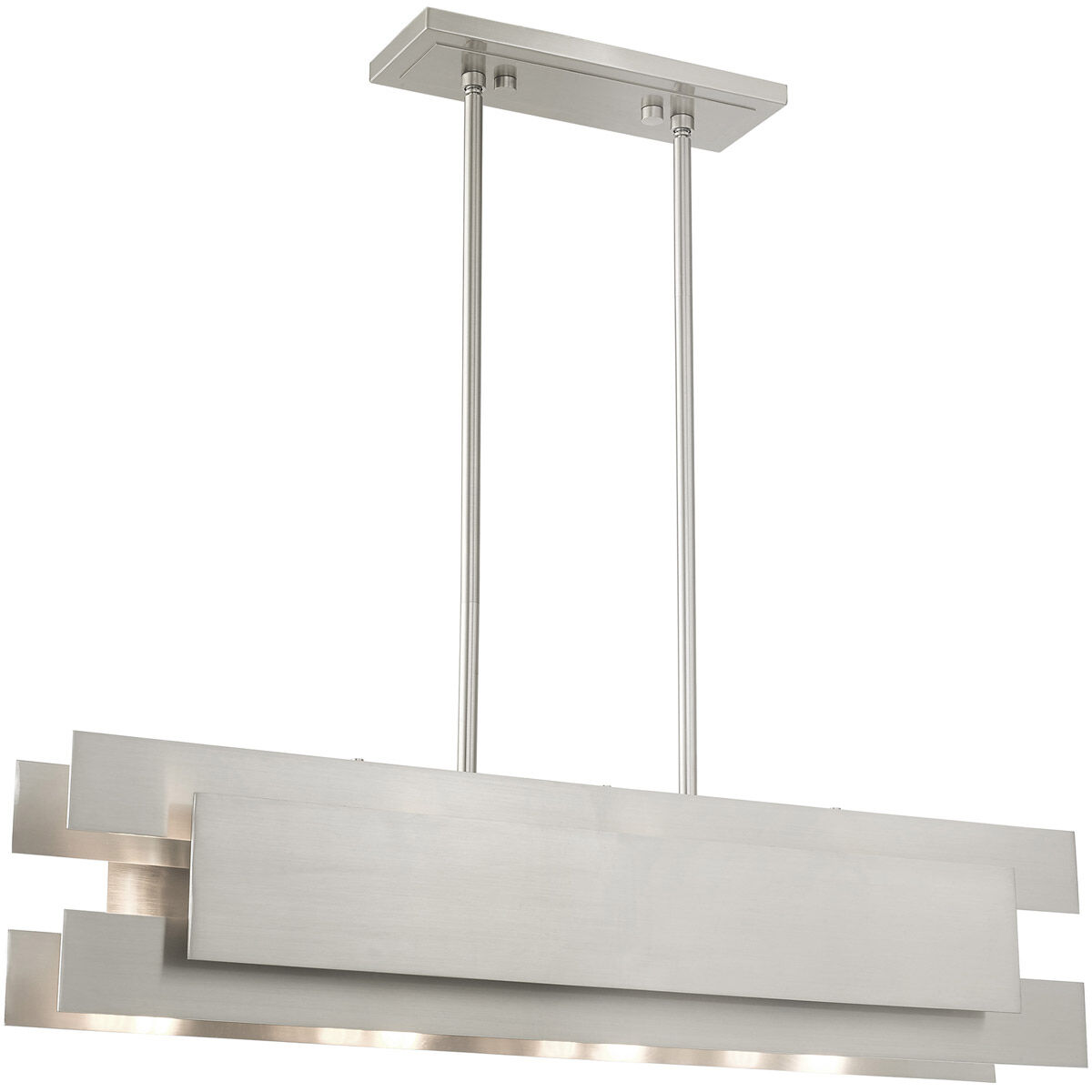 Varick 4 Light 36 inch Brushed Nickel Linear Chandelier Ceiling Light