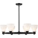 Russel 6 Light 28 inch Matte Black Chandelier Ceiling Light
