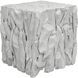Teak Root 19 inch Whitewashed Teak Wood Bunching Cube
