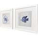 Indigo Sealife Blue and Gray and White and Multi Framed Art, Propac