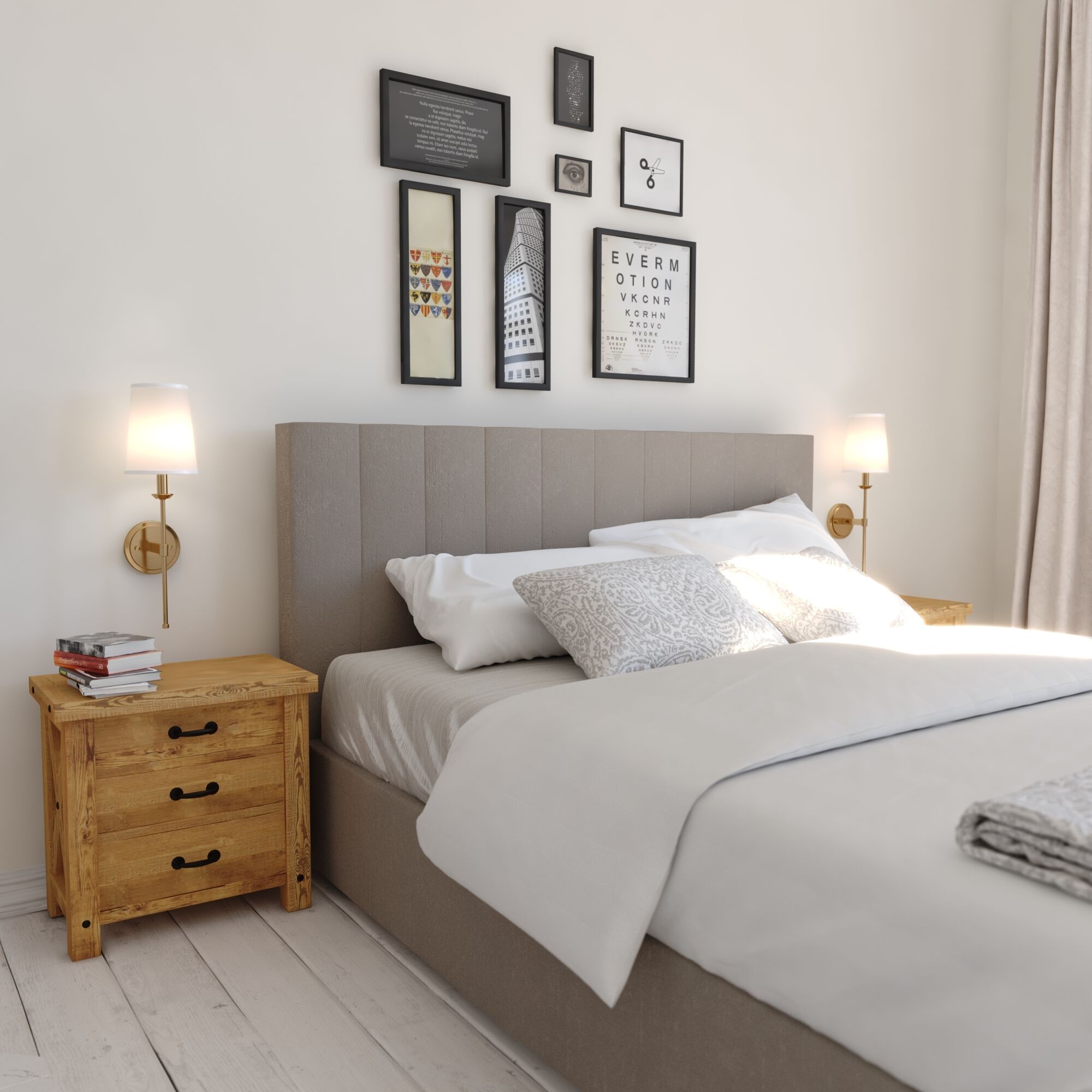 Camden LED 6 inch Natural Brass Wall Light