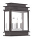 Princeton 3 Light 15 inch Bronze Outdoor Wall Lantern
